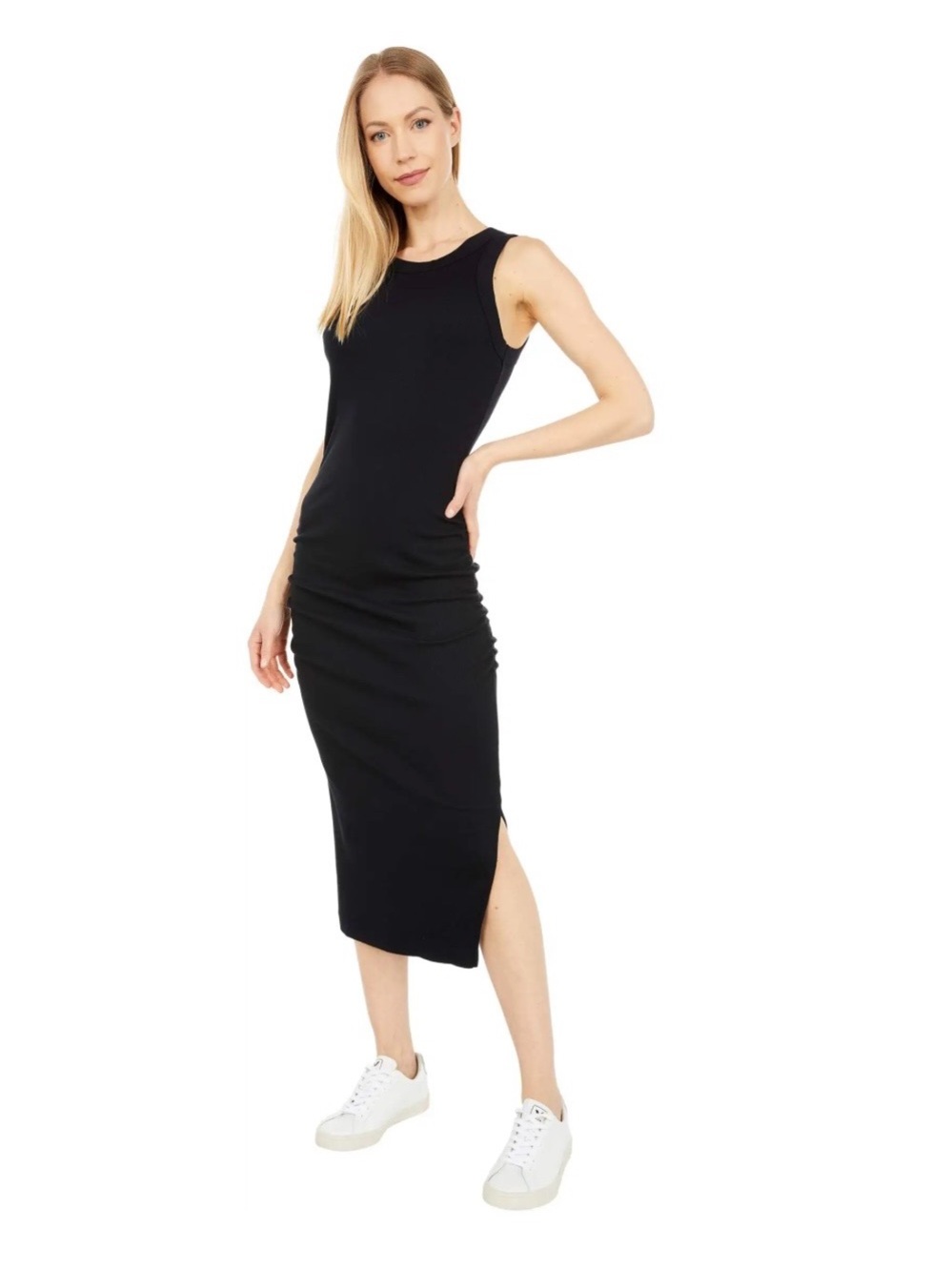 Michael Stars Wren Ultra Rib Midi Dress with Slit
